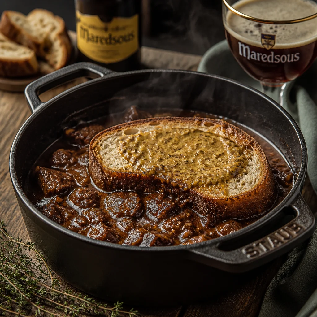 La Carbonnade Flamande Traditionnelle : Le Secret d’un Ragoût Réconfortant à la Bière Belge