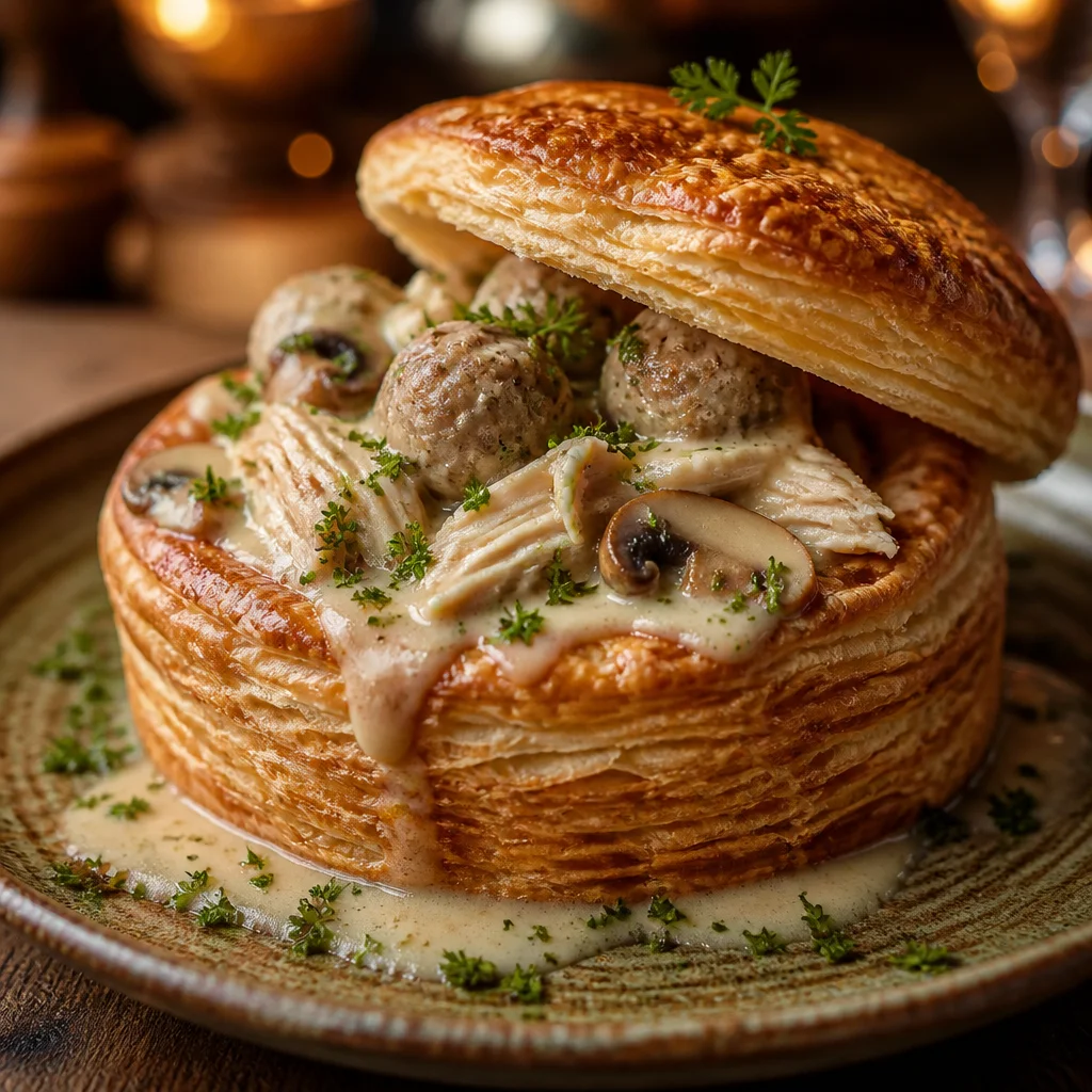 Le Vol-au-Vent Bruxellois : Feuilletage Croustillant et Sauce Onctueuse à la Poule